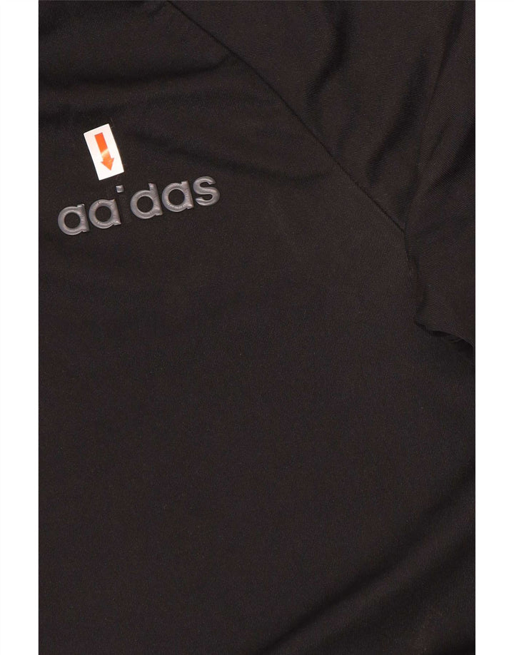 Adidas Męski T-shirt Top Mały Czarny Poliester