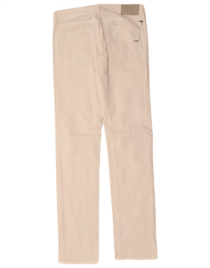 Damskie jeansy Gas Albert Slim W29 L34 Biała bawełna