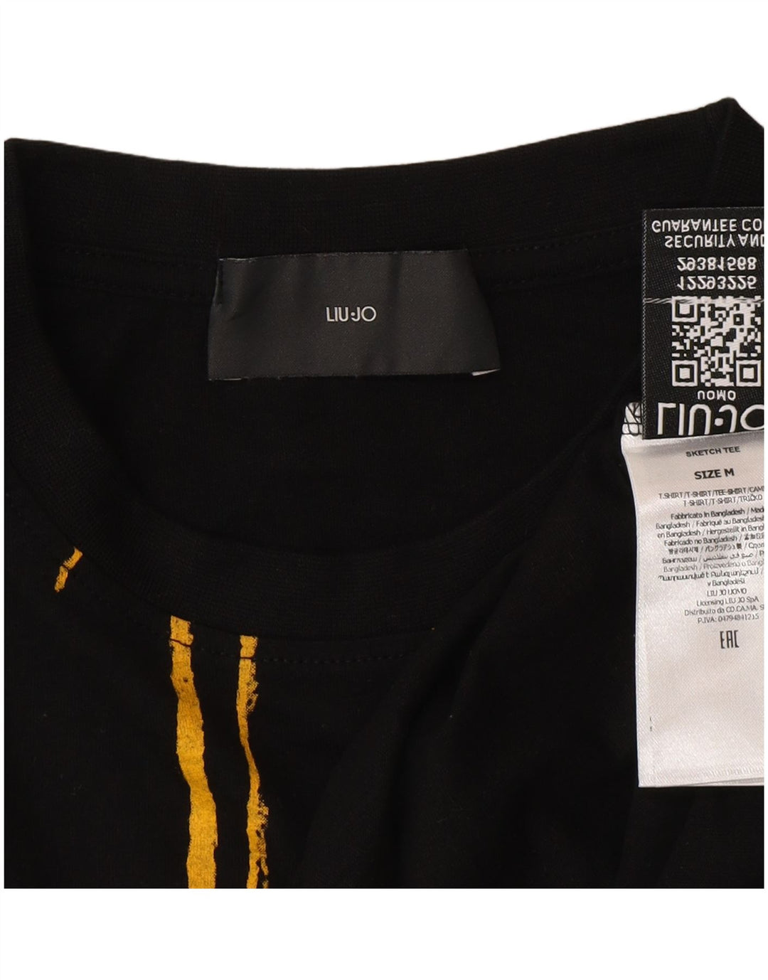 Męska koszulka z grafiką Liu Jo, średnia, czarna bawełna