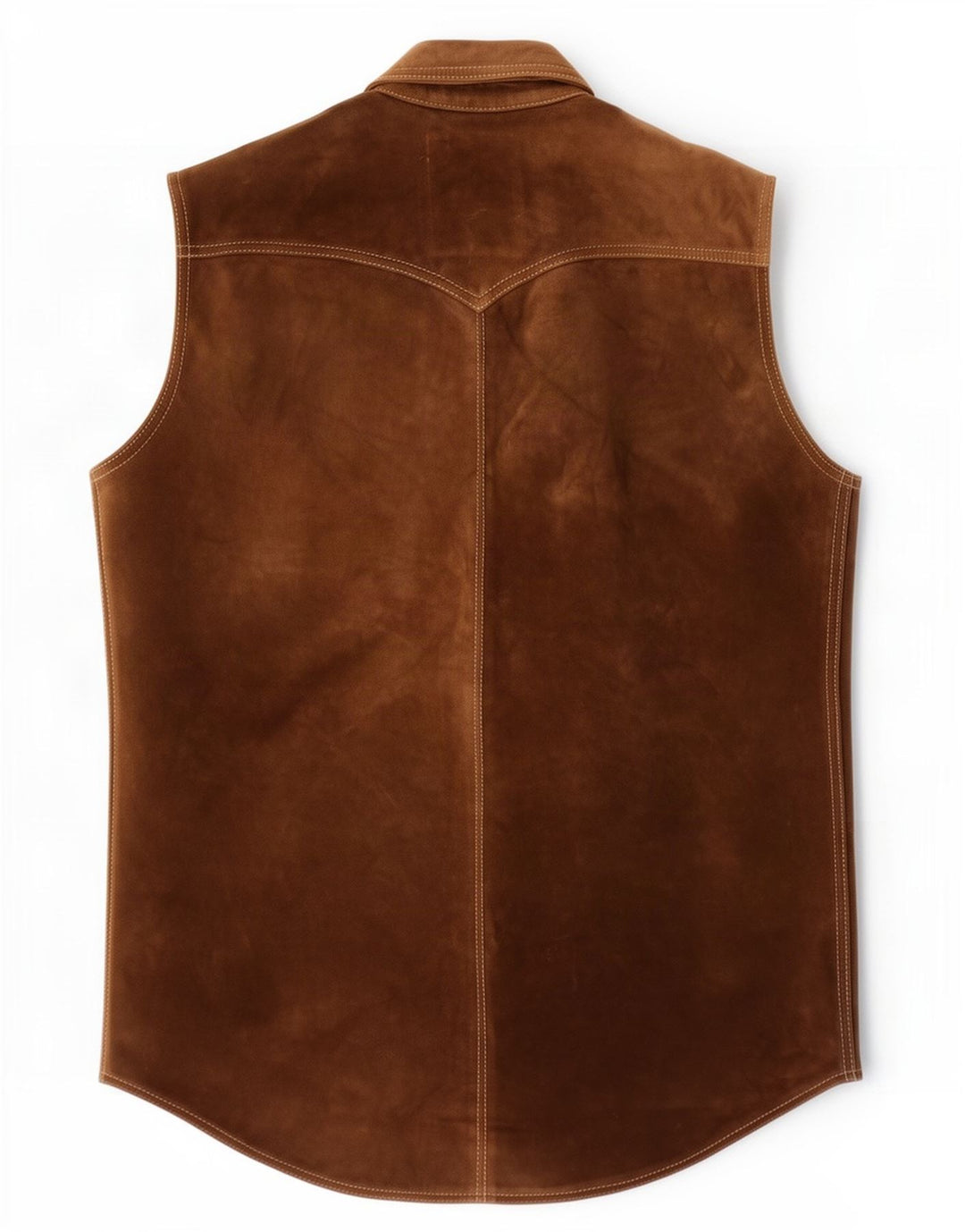 Zamszowa kamizelka męska Vintage UK 36 Small Brown