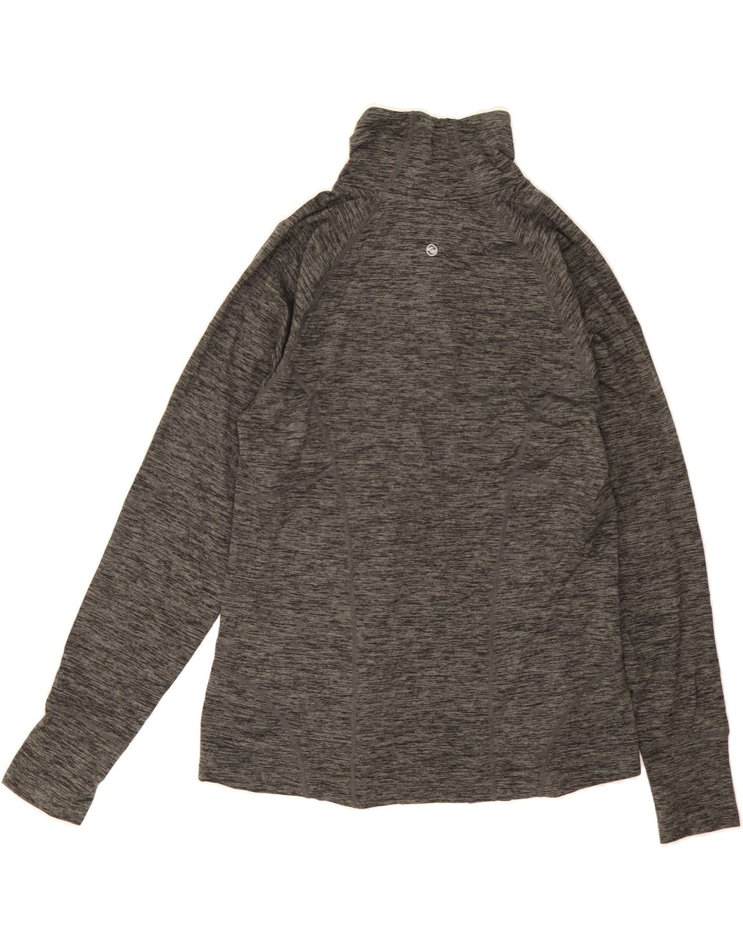 EDDIE BAUER Womens Zip Neck Pullover Tracksuit Top UK 18 XL Grey Flecked Vintage Eddie Bauer and Second-Hand Eddie Bauer from Messina Hembry 