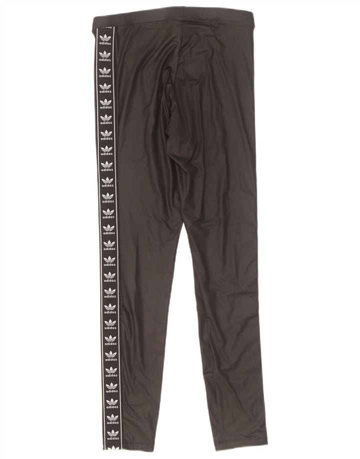 Damskie legginsy Adidas Graphic UK 10, małe, czarne, poliestrowe