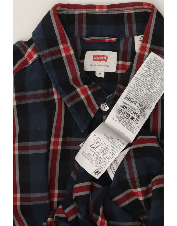 Koszula męska Levi's, bawełniana, w średnią granatową kratkę
