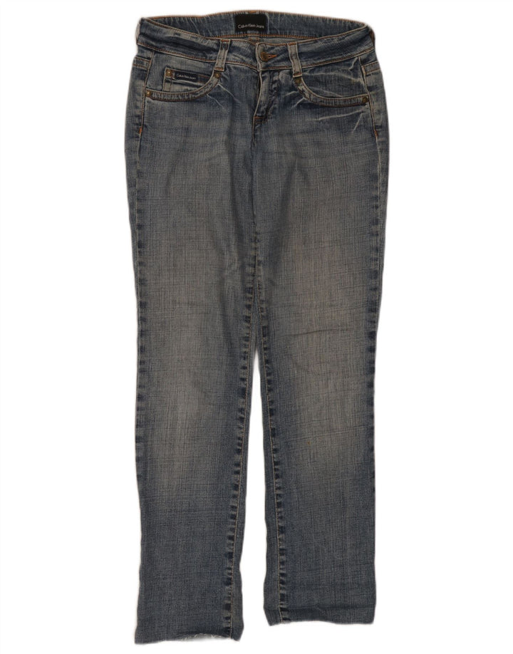 Damskie jeansy Calvin Klein Slim W26 L30 Niebieskie bawełniane