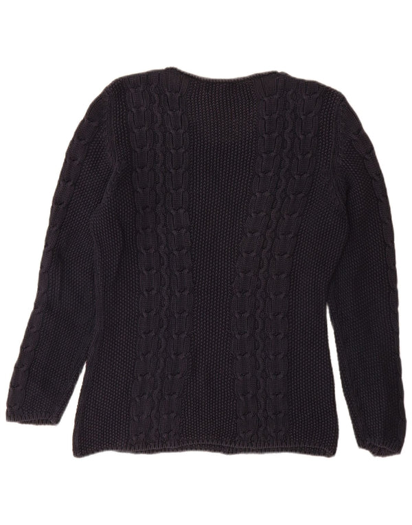 Damski sweter z dekoltem w łódkę SISLEY UK 14 Średni granatowy