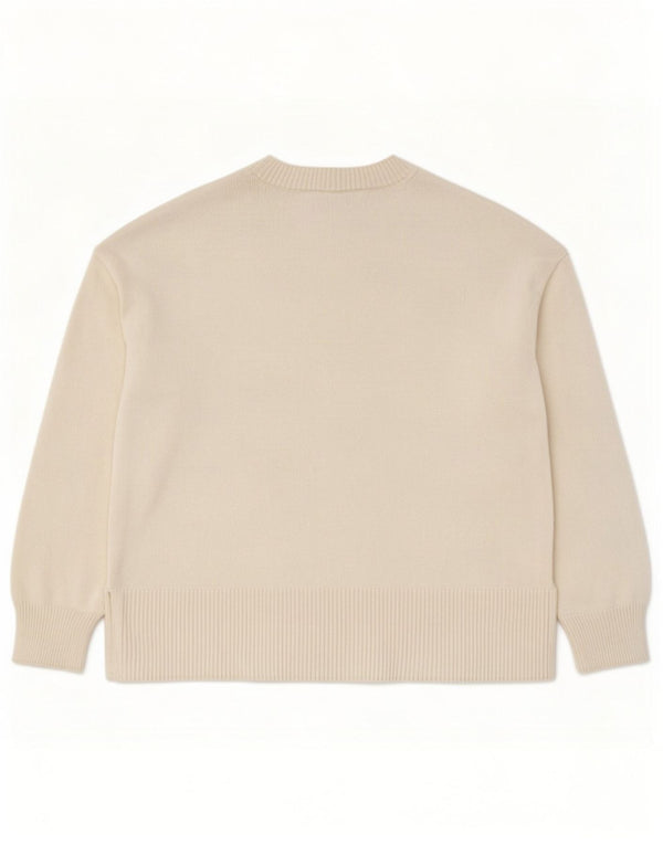 Damski sweter z okrągłym dekoltem Zara UK 10 Small Off White Poliester