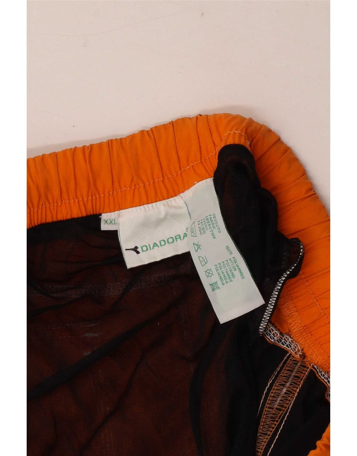 Męskie spodenki kąpielowe Diadora 2XL Pomarańczowy poliamid z blokami kolorów