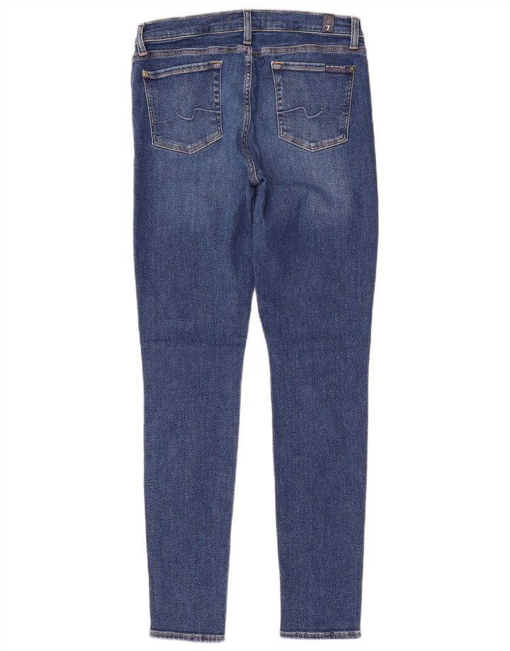 Damskie jeansy skinny 7 For All Mankind W30 L30 Niebieski poliester