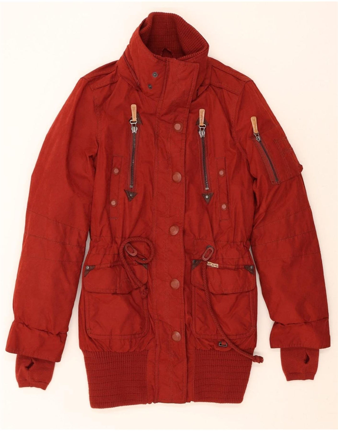 KHUJO Womens Padded Coat UK 14 Medium Brown Polyester Vintage KHUJO and Second-Hand KHUJO from Messina Hembry 