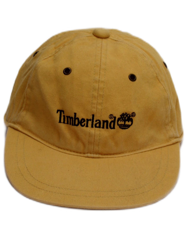 Chłopięca czapka z daszkiem Timberland z grafiką, 6-7 lat, żółta, bawełniana