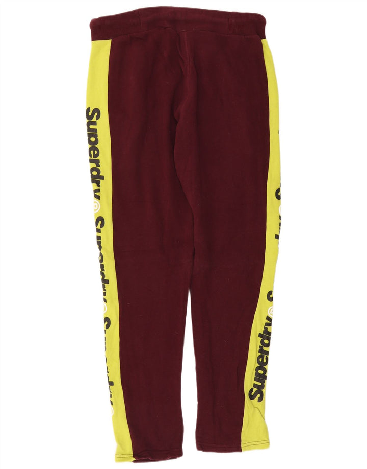 Męskie spodnie dresowe Superdry z grafiką, w kolorze średniego burgunda