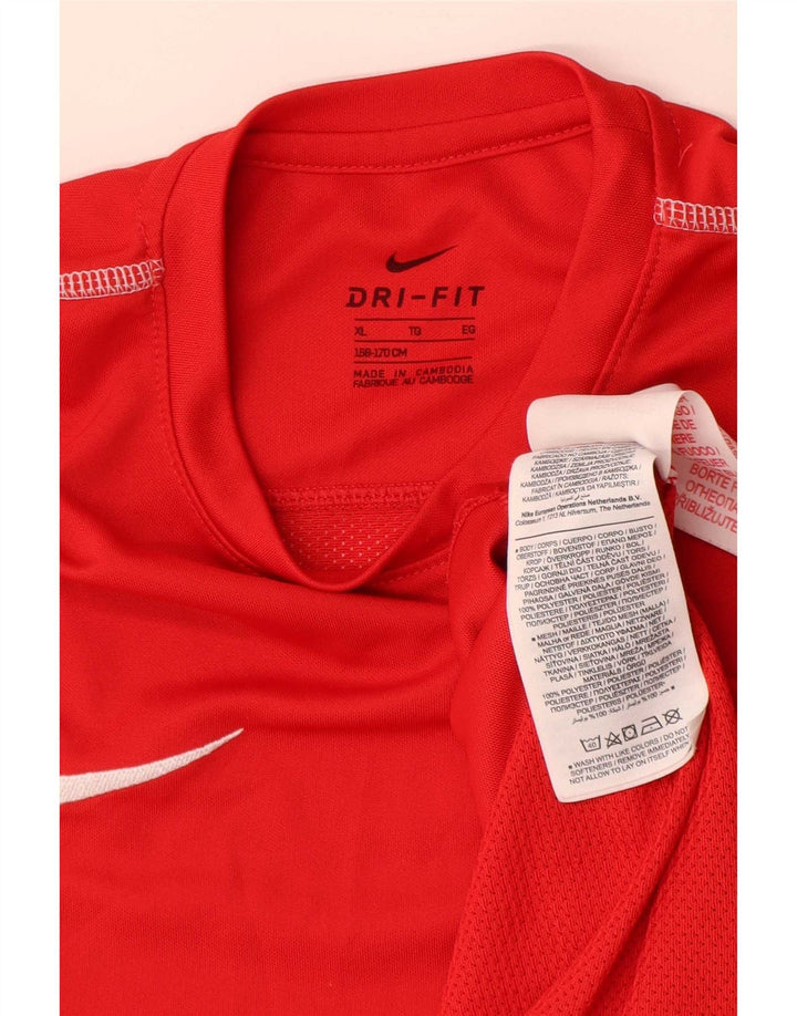 Chłopięcy T-shirt Nike Dri Fit 13-14 lat XL, czerwony, poliester