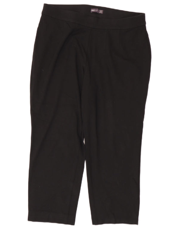 Spodnie damskie Marks & Spencer UK 16 Large W34 L24 Czarna wiskoza