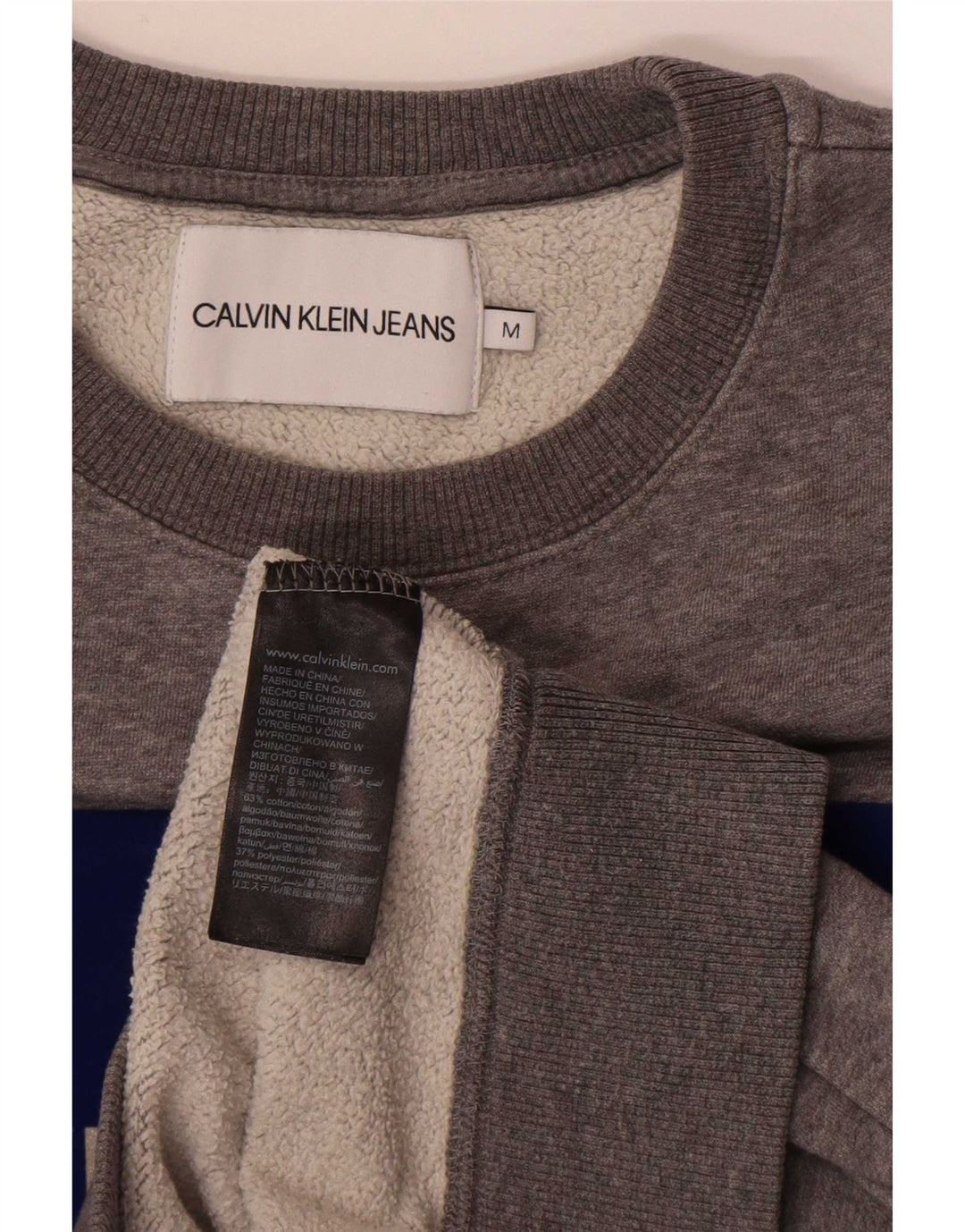 Damska bluza z grafiką Calvin Klein Jeans UK 14, średnia szarość