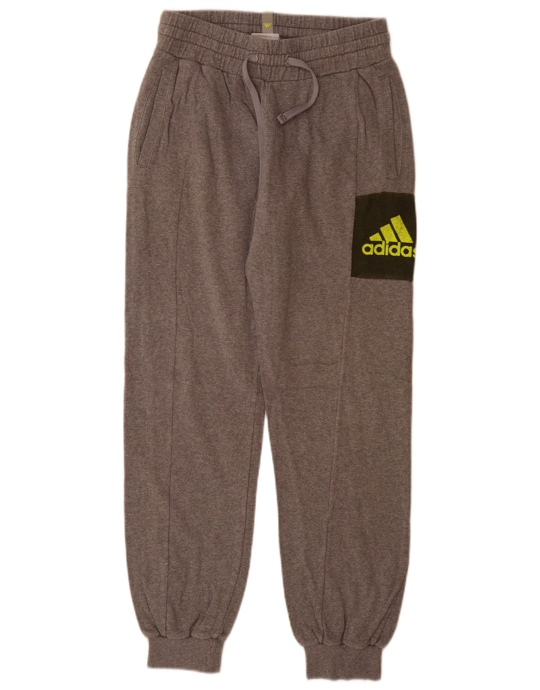 Adidas Męskie Spodnie Dresowe Joggery UK 36/38 Małe Szare Bawełniane