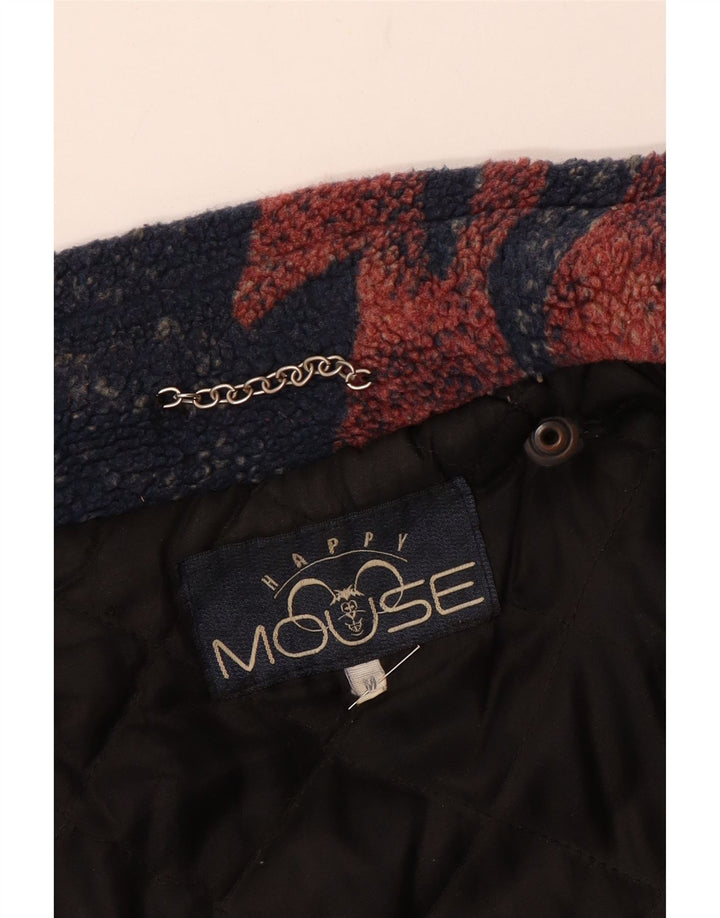 Męska kurtka polarowa Vintage UK 38 w średnie granatowe paski