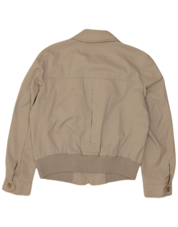 Damska kurtka bomberka w stylu vintage UK 18 XL, beżowy poliester