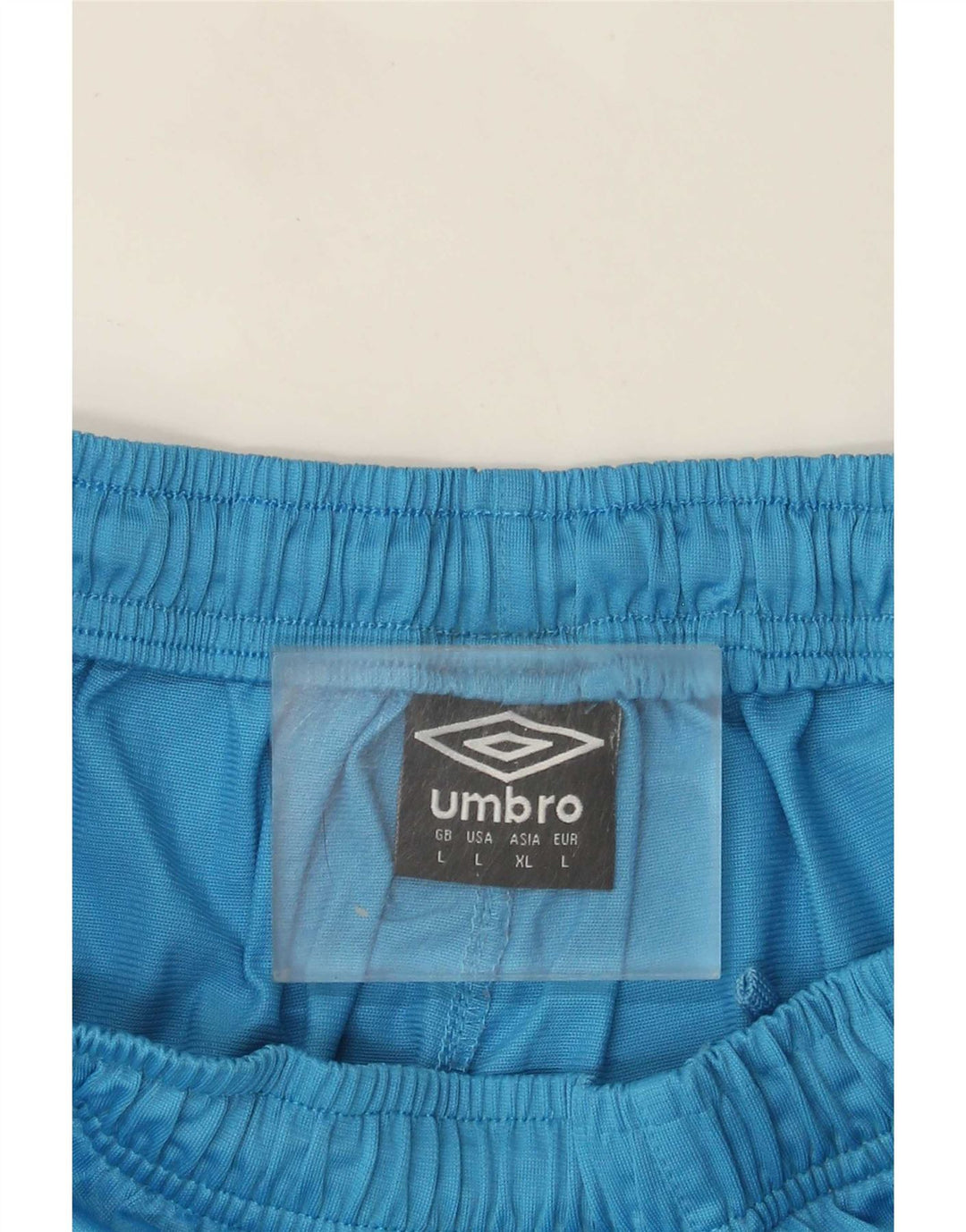 Męskie spodenki sportowe Umbro w dużych niebieskich blokach kolorów