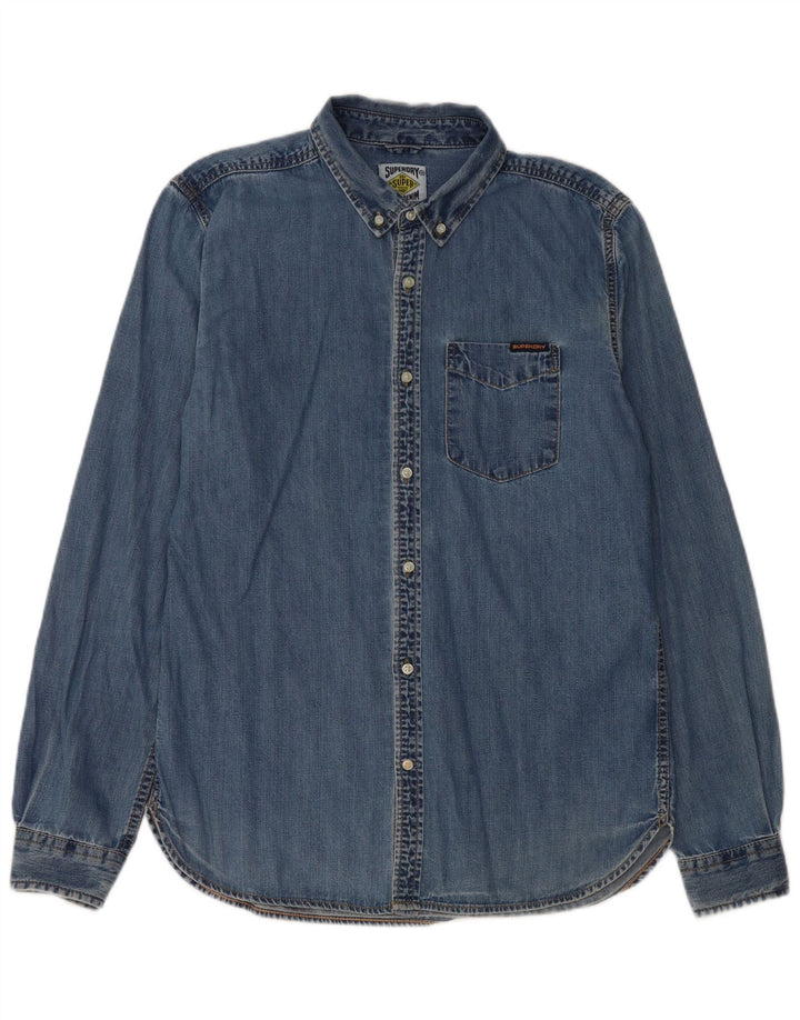 Męska koszula dżinsowa Superdry XL, niebieska, bawełniana