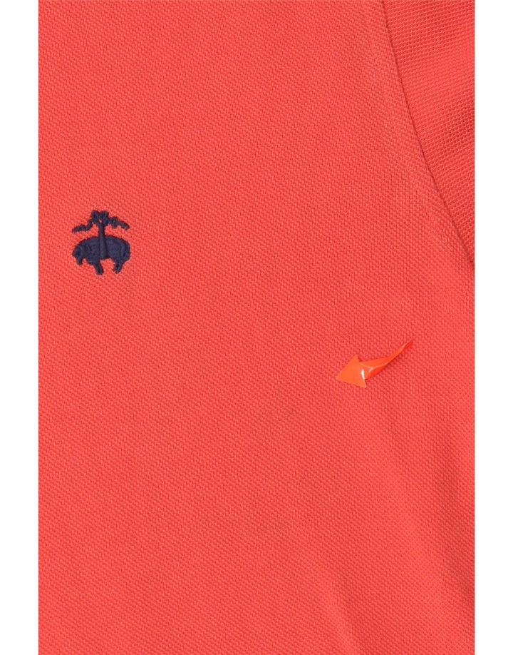 Męska koszulka polo o dopasowanym kroju BROOKS BROTHERS, bawełniana, w kolorze średnio czerwonym