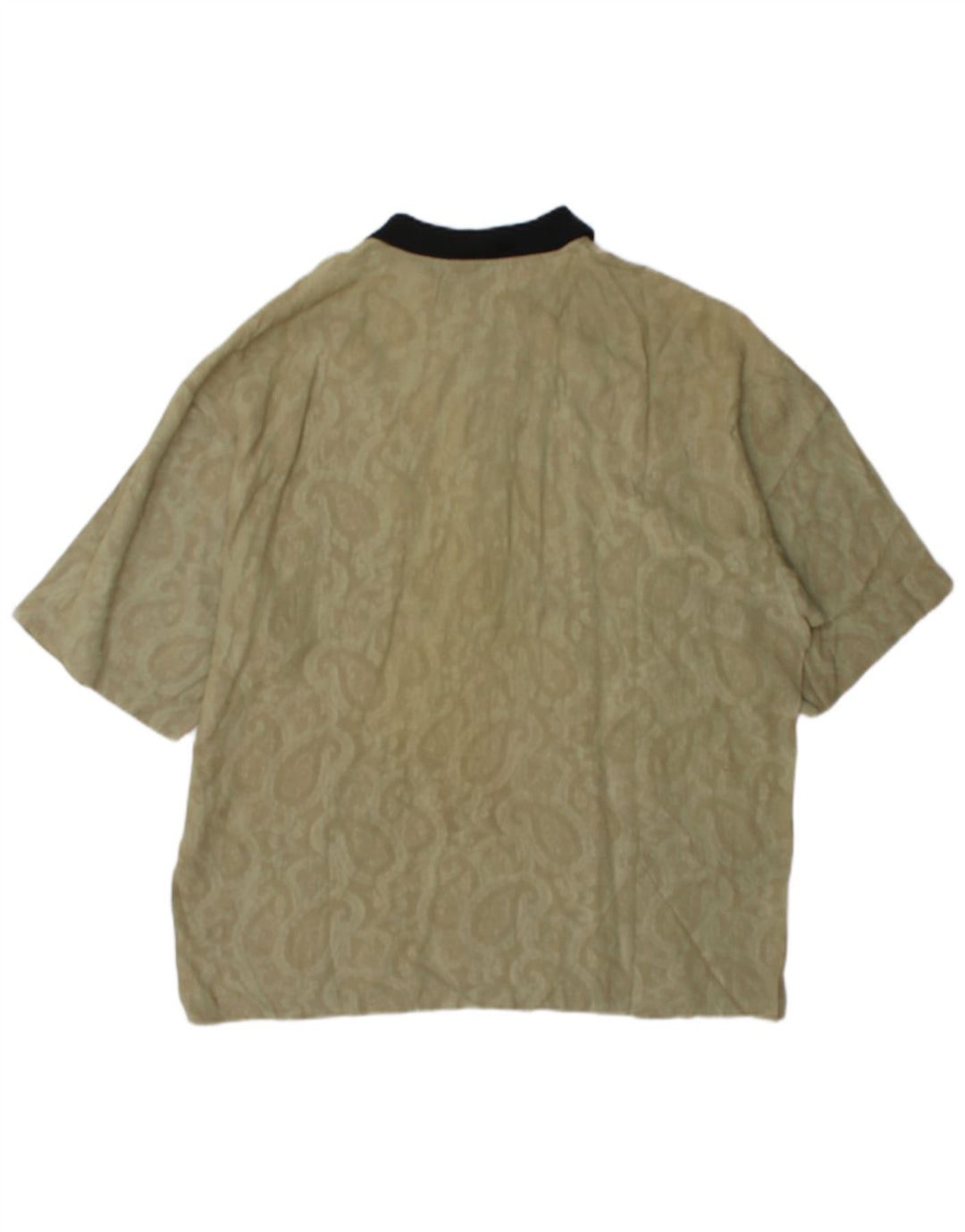 Męska koszulka polo Silenzio, mała, khaki, paisley