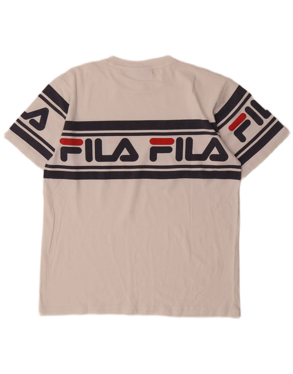 Męski T-shirt z grafiką Fila, mały, biały