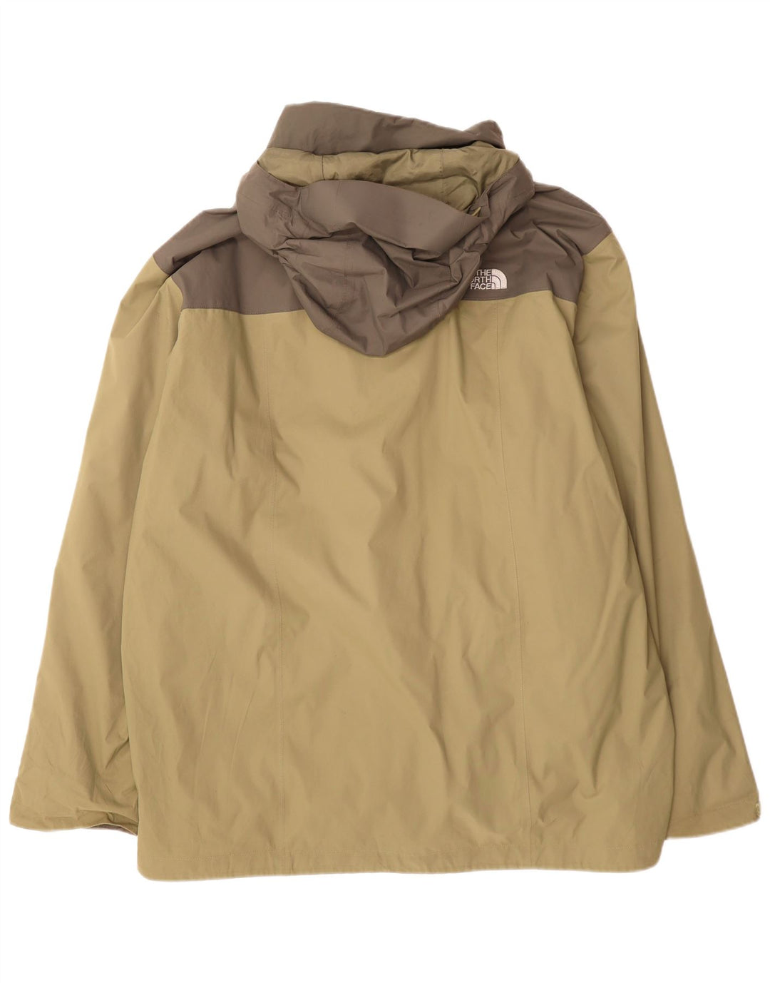 Męska kurtka wiatrówka z kapturem THE NORTH FACE UK 46 3XL Khaki, blok kolorów