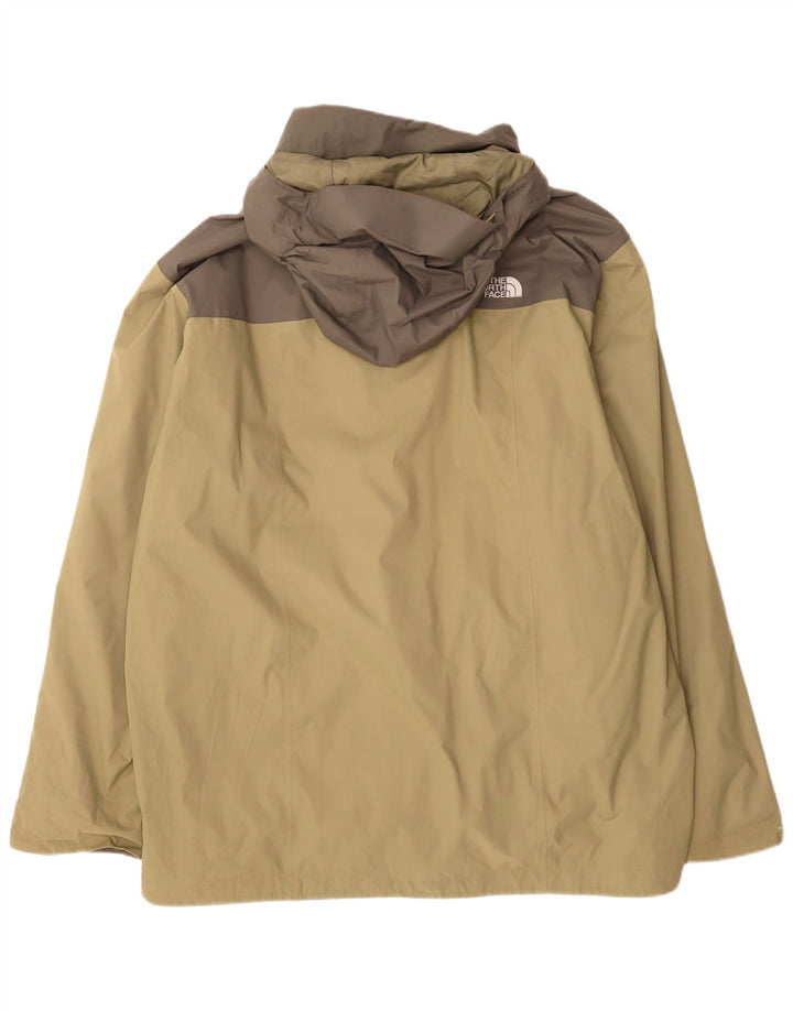 Męska kurtka wiatrówka z kapturem THE NORTH FACE UK 46 3XL Khaki, blok kolorów