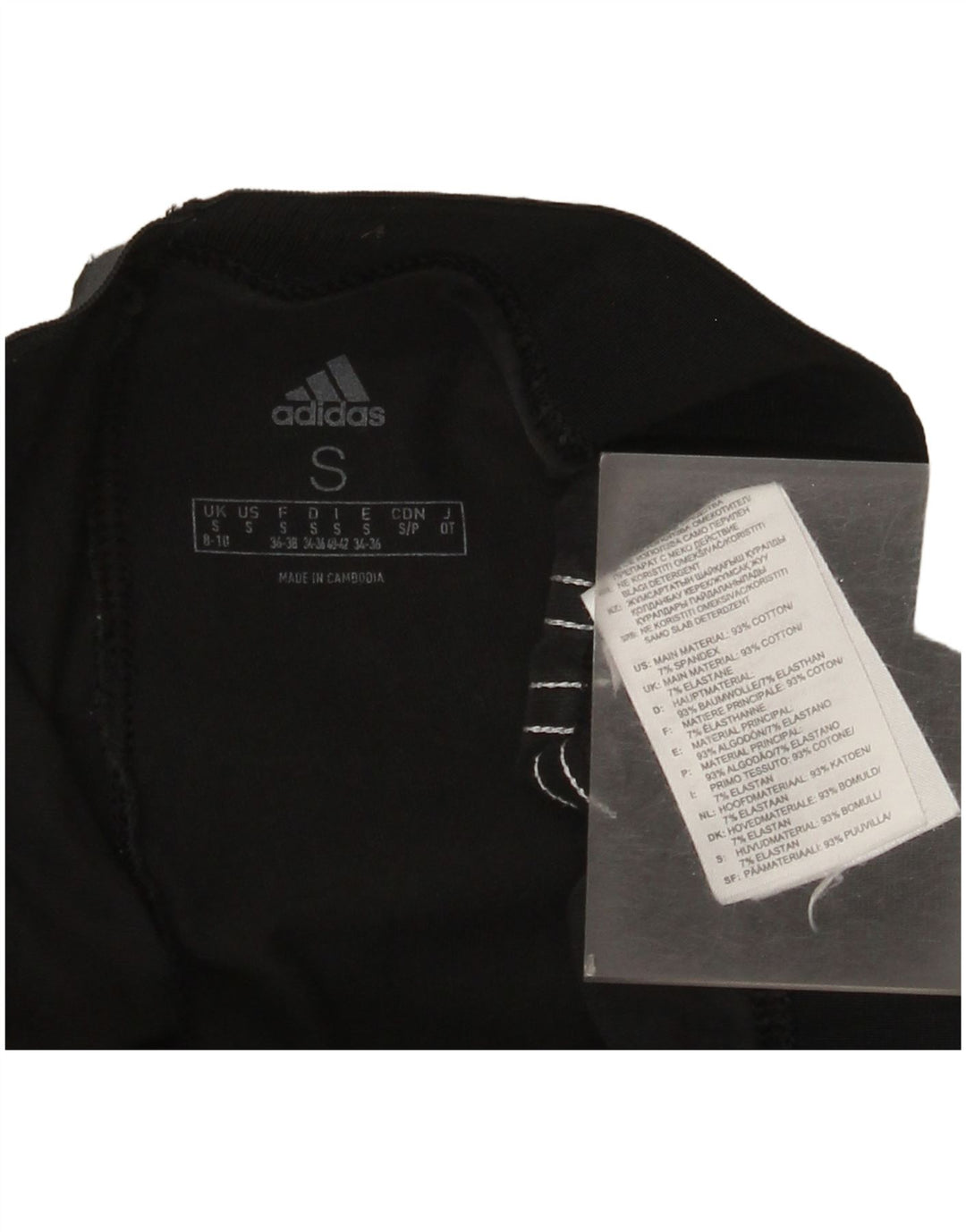 Legginsy Damskie Adidas UK 8/10 Małe Czarne Bawełniane