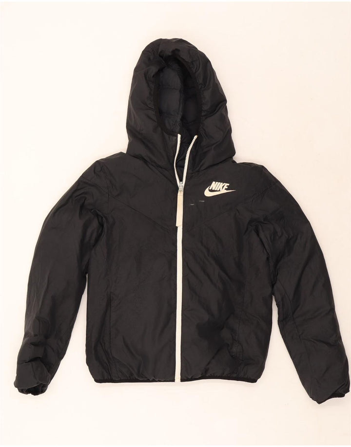 Damska, dwustronna, oversize'owa, wyściełana kurtka z kapturem Nike UK 6 XS, czarna