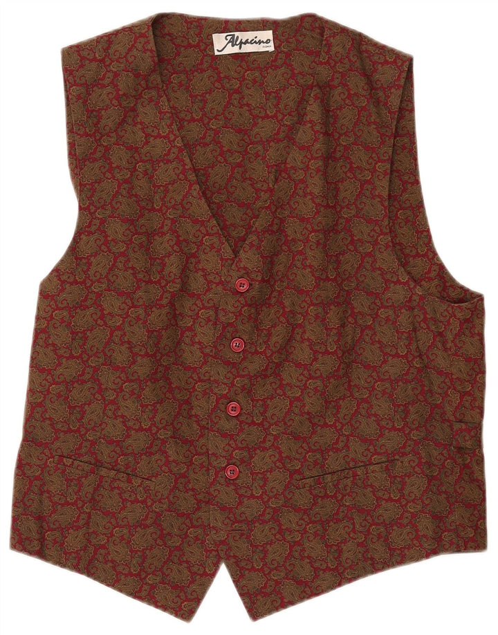 Vintage męska kamizelka duża Khaki Paisley