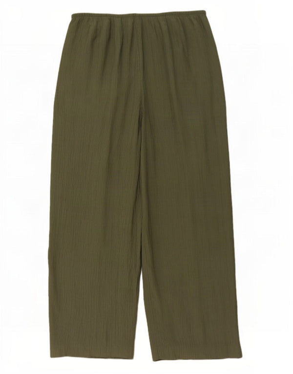 Marks & Spencer Damskie spodnie codzienne z szerokimi nogawkami UK 16, duże W36 L27 Khaki