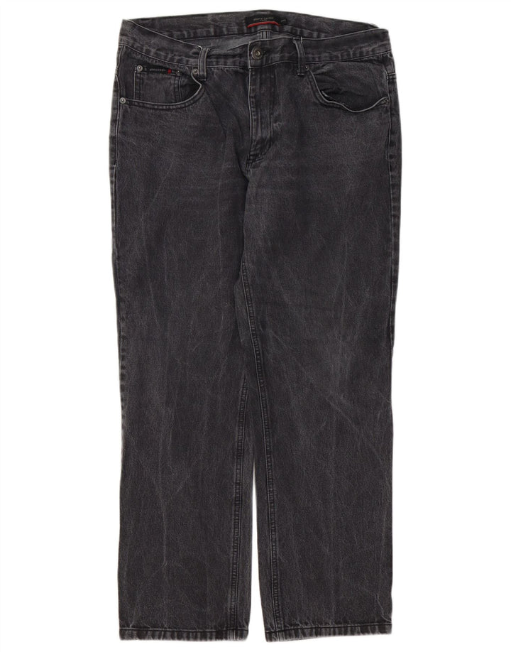 Męskie proste dżinsy Pierre Cardin W34 L28 Szara bawełna