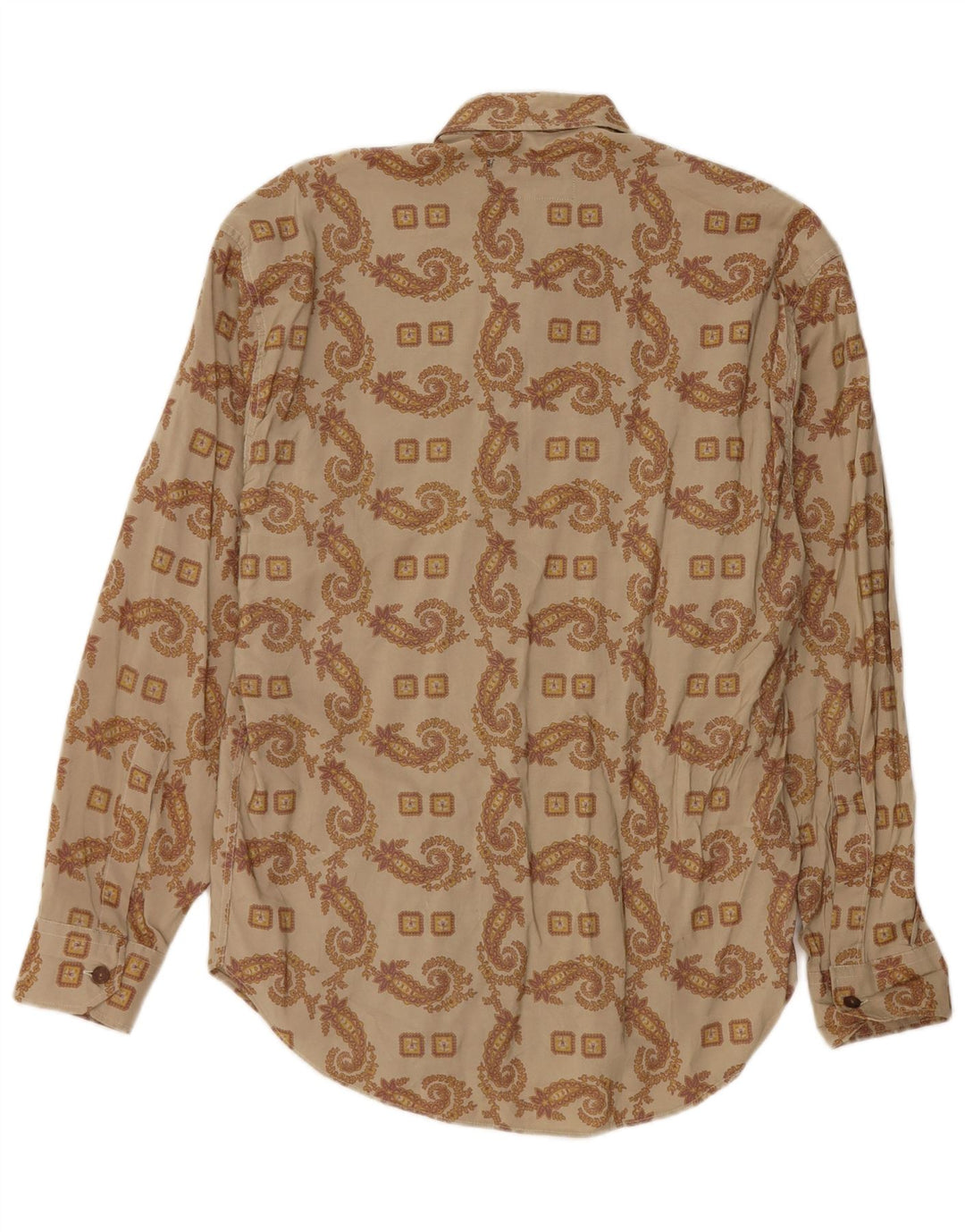 Koszula męska w stylu vintage, średnia khaki, paisley