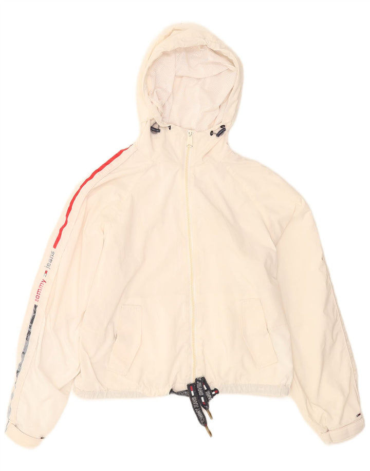 Damska kurtka przeciwdeszczowa Tommy Hilfiger Oversize Graphic UK 6 XS w kolorze białym