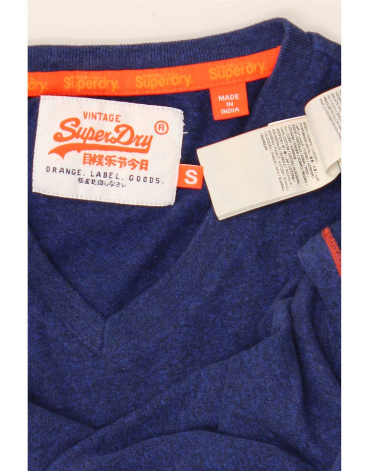T-shirt męski Superdry, mały, granatowy, bawełniany