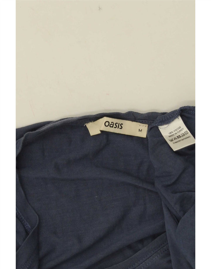 T-shirt damski Oasis Top UK 14 Średni niebieski wiskoza