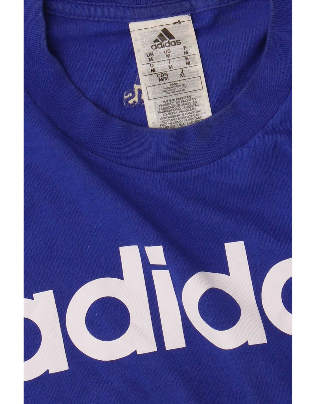 Męska koszulka graficzna Adidas Top Medium Blue Cotton