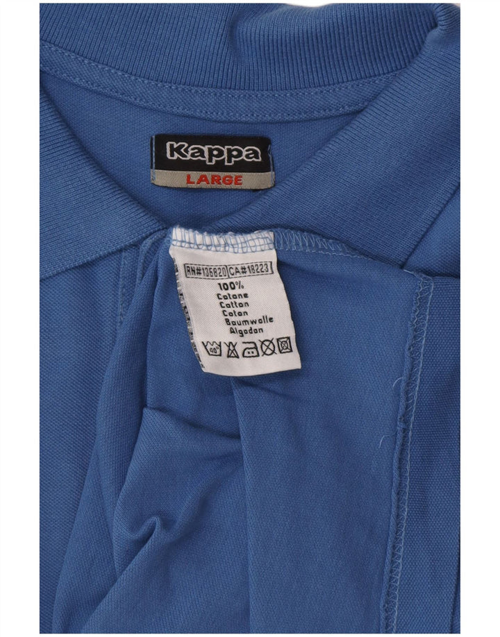 Męska koszulka polo KAPPA, duża, niebieska, bawełniana