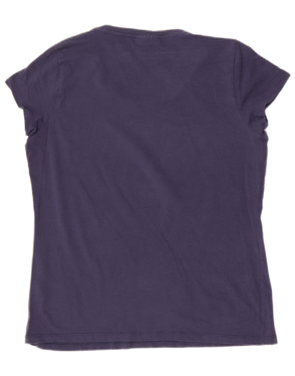 Trussardi Jeans Womens T-Shirt Top UK 14 Medium Navy Blue