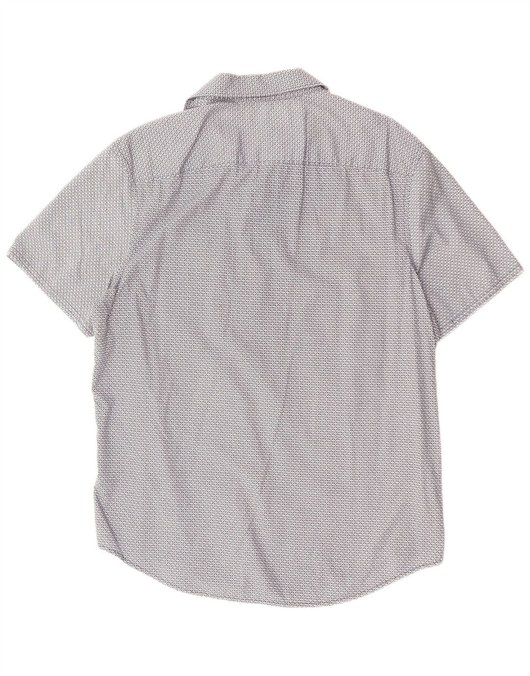 PENGUIN Męska koszula z krótkim rękawem Heritage Slim Fit, duża, niebieska, geometryczna