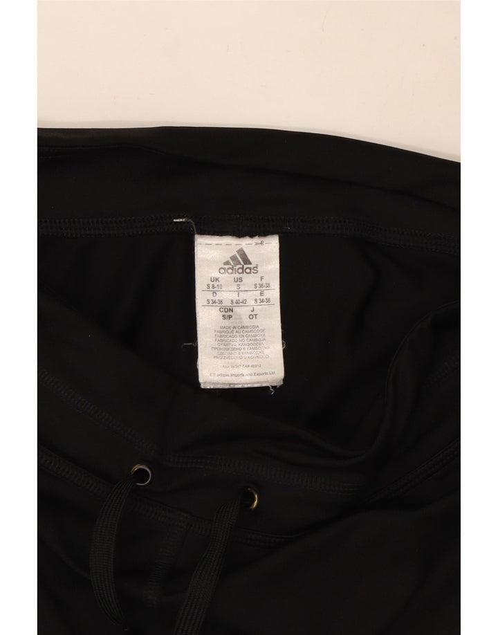 Damskie spodnie dresowe Adidas UK 10, małe, czarne, poliestrowe