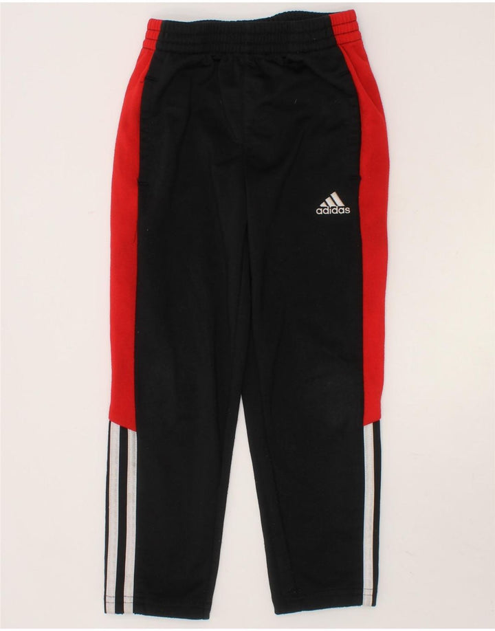 ADIDAS Boys Full Tracksuit 4-5 Years  Red Colourblock Polyester Vintage Adidas and Second-Hand Adidas from Messina Hembry 