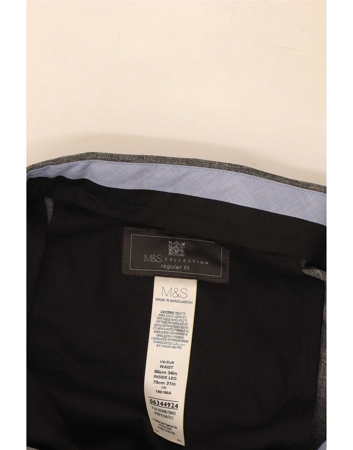 Marks & Spencer Męskie W34 L31 Szary poliester