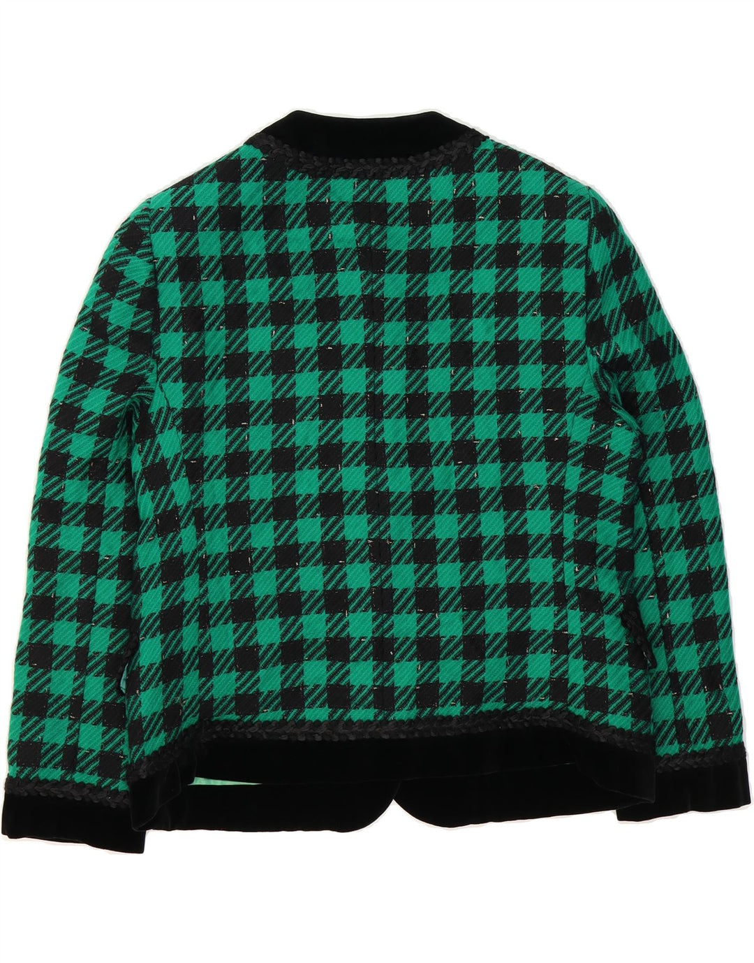 LAURA BIAGIOTTI Womens 5 Button Blazer Jacket UK 18 XL Green Check Vintage Laura Biagiotti and Second-Hand Laura Biagiotti from Messina Hembry 