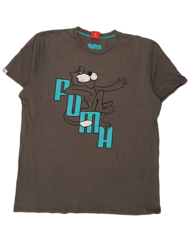 Męski T-shirt z grafiką PUMA, XL, szary