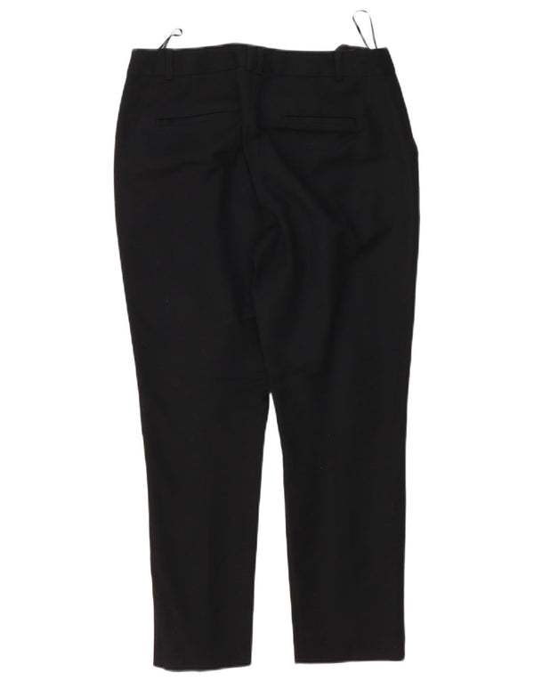 Damskie proste spodnie chino Oasis UK 10 Small W30 L26 Czarna bawełna