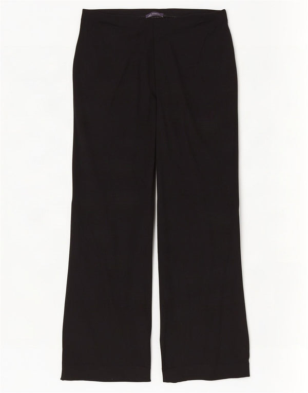 Marks & Spencer Damskie spodnie codzienne z szerokimi nogawkami UK 16, duże, W36 L28, czarne