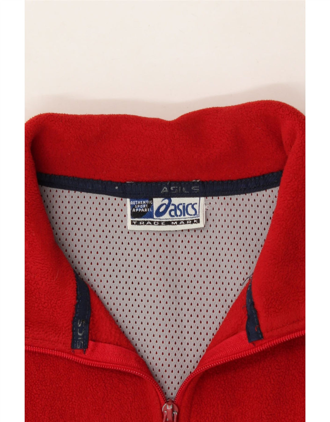 ASICS Mens Fleece Gilet UK 38 Medium Red Vintage Asics and Second-Hand Asics from Messina Hembry 