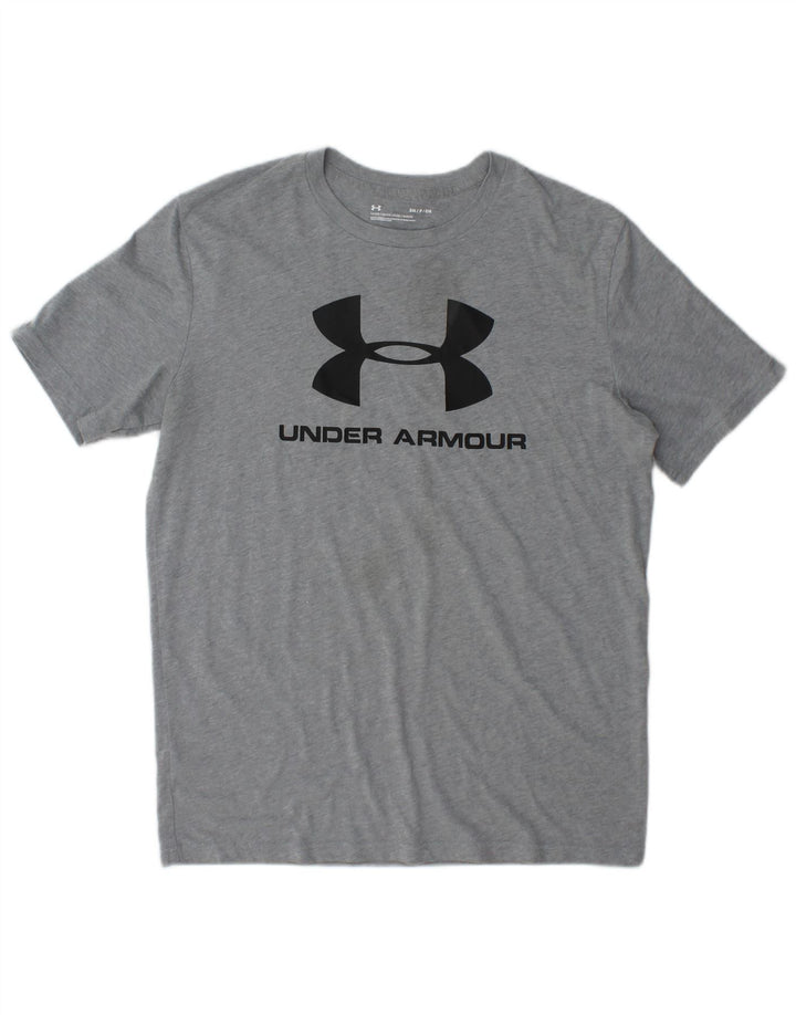 Męski T-shirt z grafiką Under Armour, mały, szary